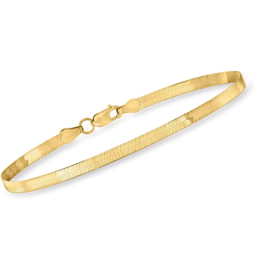 Herringbone14k gold filled bracelet